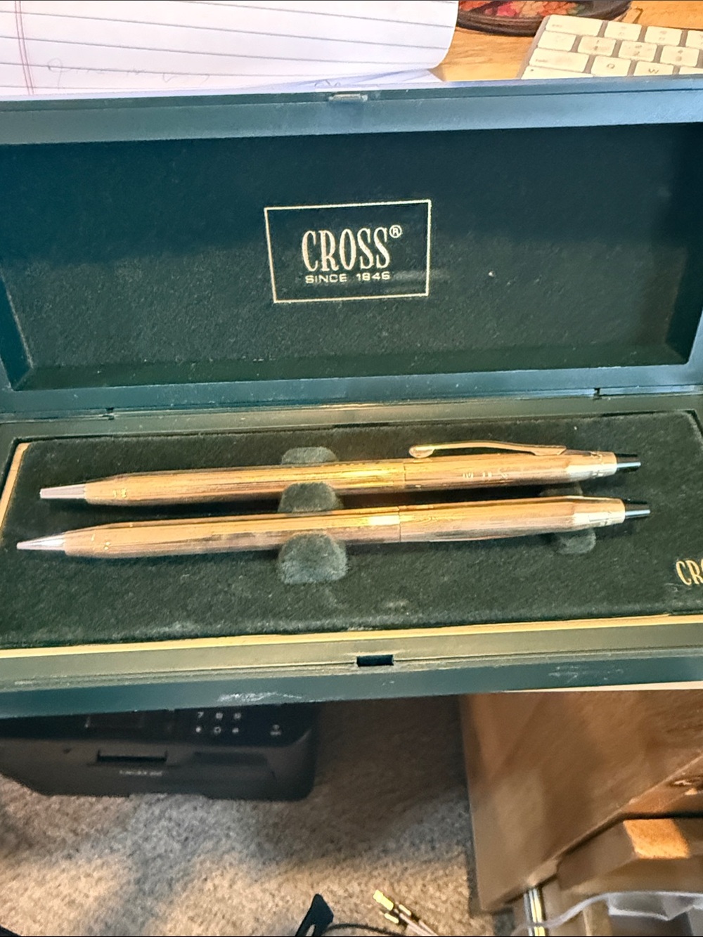 Gold Ballpoint Pen and Pencil Set -